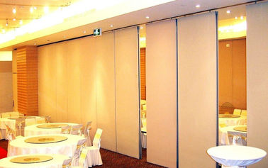 Aluminium Alloy Melamine Surface Folding Partition Walls , Interior Hotel Soundproof Room Dividers