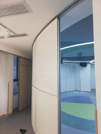 Laminate Melamine Finish Movable Wall Partitions With Ceiling Wheels / Folding Partition Wall Systems