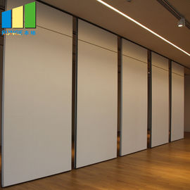 Laminate Melamine Finish Movable Wall Partitions With Ceiling Wheels / Folding Partition Wall Systems