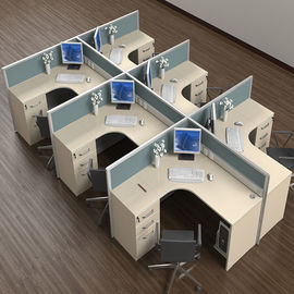 Wolnostojąca 8-osobowa elastyczna modułowa biurowa stacja robocza dla personelu ISO9001