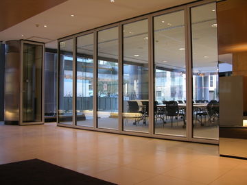 Aluminiowy profil szyny do podwójnego szkła akustycznego Składane ruchome szklane ściany działowe