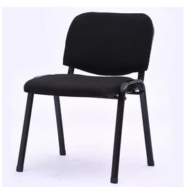 Czarny ergonomiczny fotel biurowy Stały podłokietnik Mesh + materiał siedziska z pianki