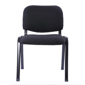 Czarny ergonomiczny fotel biurowy Stały podłokietnik Mesh + materiał siedziska z pianki