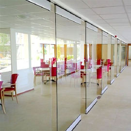Ruchoma ścianka działowa Składana szklana bezramowa ścianka ze szkła aluminiowego