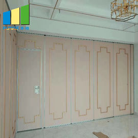 Ruchome ścianki działowe OEM do akustycznych drewnianych drzwi przesuwnych do bankietowych / dźwiękoszczelnych drzwi przesuwnych