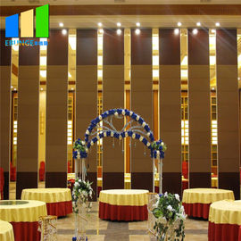 Dźwiękoszczelne ścianki działowe do biura Ruchome wykończenie z drewna Aluminiowa rama do sali weselnej