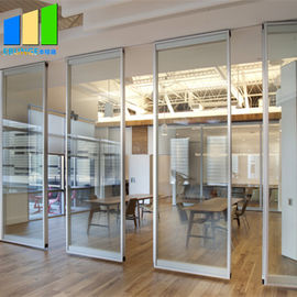 Aluminiowe szklane ścianki działowe składane Zdejmowanie przesuwnych szklanych drzwi