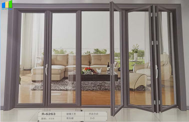 Francuskie wewnętrzne aluminiowe drzwi harmonijkowe do domów Zewnętrzne szklane drzwi harmonijkowe