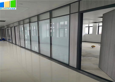 Przegroda biurowa EBUNGE Modułowa aluminiowa ścianka działowa z hartowanego szkła o pełnej wysokości do wyposażenia biura