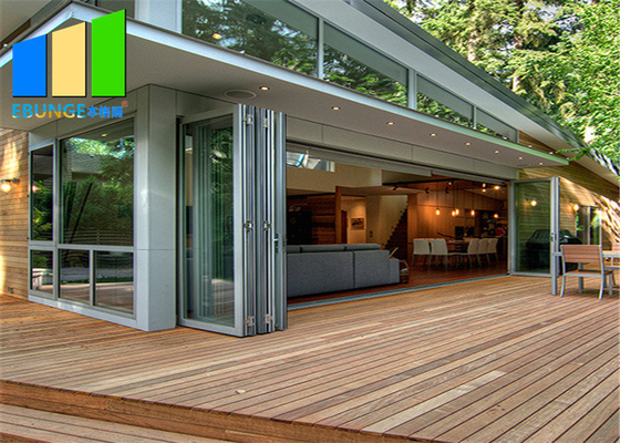 Balkonowa aluminiowa rama Hartowane dwuskrzydłowe szklane drzwi przesuwne i okna
