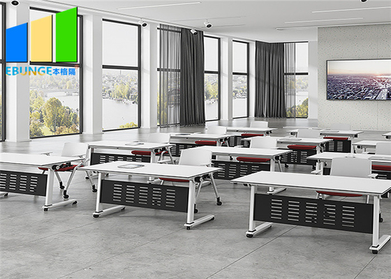 1600mm mobilne składane biurko szkolne stół do sali szkoleniowej z warstwą do przechowywania