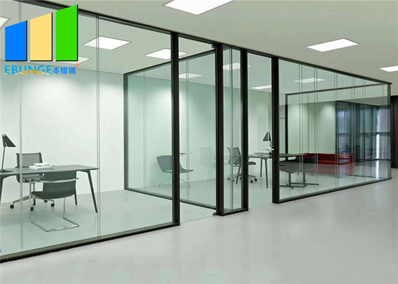 Aluminiowa hartowana przegroda ze szkła biurowego Wnętrze komercyjne Przenośne ściany biurowe