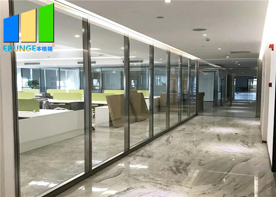 Wewnętrzny rozdzielacz pokoju Aluminiowa rama Pojedyncza szklana ściana działowa do biurowego pokoju konferencyjnego