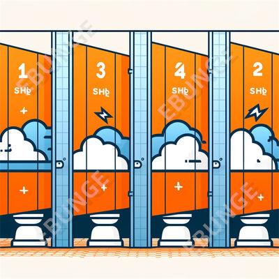 Wysoka odporność na uderzenia i ognioodporność ściany rozdzielczej toalety publicznej