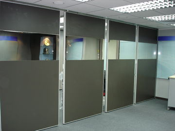 Folding Office Partition Walls Melamine Surface MDF Board Aluminium Frame