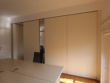 Składane biurowe Drewniane przesuwne ściany działowe Materiały Rama aluminiowa