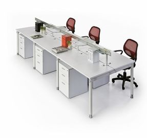 Wodoodporny standardowy stół biurowy z szufladą 2 - sześć przegród biurowych