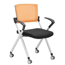 Składane krzesła konferencyjne z siatki aluminiowej bez ramienia 100mm podnośnik gazowy