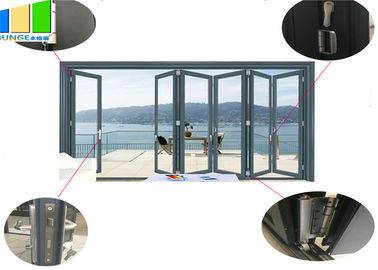 EBUNGE Zewnętrzne podwójne przeszklone szklane drzwi Składane drzwi działowe do mieszkań lub obiektów komercyjnych