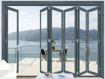 EBUNGE Zewnętrzne podwójne przeszklone szklane drzwi Składane drzwi działowe do mieszkań lub obiektów komercyjnych