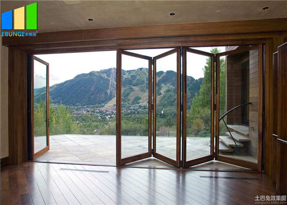 Dźwiękoszczelne przesuwne zewnętrzne szklane drzwi składane na balkon