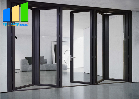 Aluminiowe drzwi składane Podwójne drzwi ze szkła hartowanego na werandę