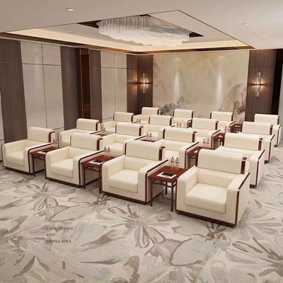 Nowoczesna elegancka sala konferencyjna Lobby Lounge Area Skórzana sofa biurowa