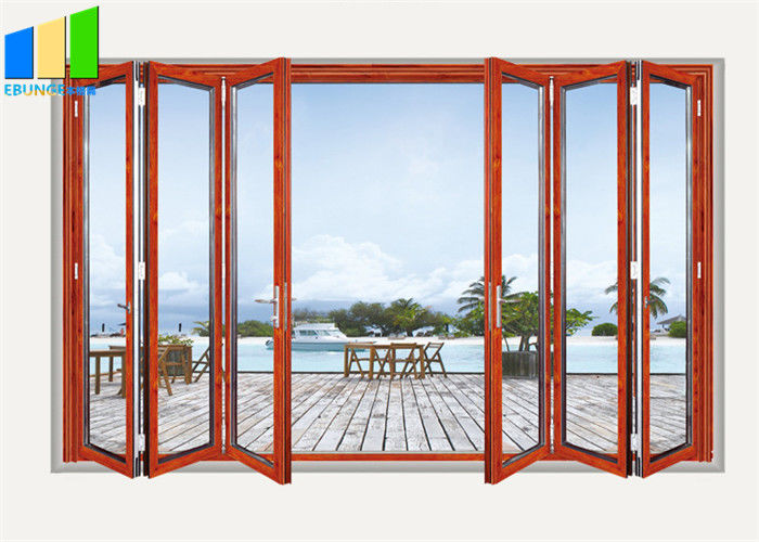 Zewnętrzne drzwi balkonowe przesuwne składane szklane w stylu Bifold